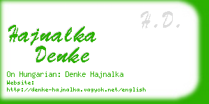 hajnalka denke business card